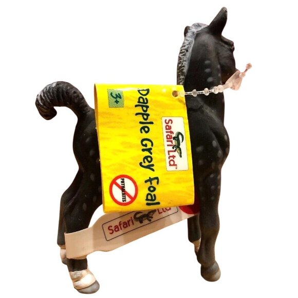 Safari Ltd Dapple Grey Arabian Foal Figure 3" W Tag 2307-29 Retired 1997 Vintage - Picture 3 of 12